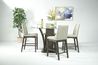 Dapper Round Counter Height Dining Table & 4 Stools in Gray, Image 1
