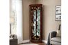 Delia Corner Curio Cabinet in Cherry