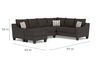 Lucy Tux Sofa Chaise Sectional, 