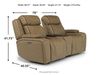 Max 2 Power Console Loveseat, AngledAngle