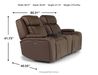 Max 2 Power Console Loveseat, Angle