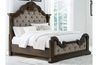 Maylee Upholstered Panel Bed, Styled