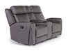 Mia Reclining Console Loveseat, Angle