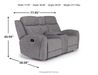 Mia Reclining Console Loveseat, Angle