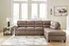 Navi Sofa Chaise Sectional, Styled