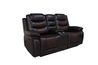 Nikko Reclining Sofa & Console, AngledAngle