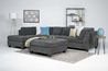 Noble Sofa Chaise Sectional, Styled