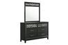 Obsidian Panel Bed & Dresser &, 