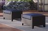 Skye Patio Ottoman, Styled