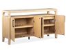 White Oak Sideboard, AngledSideOpen