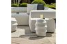 Winded Outdoor Accent Table, Styled