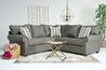 Cordoba Tux Loveseat Sectional in Charcoal, Right Facing, Image 5