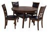 Gia Round Dining Table & 4 Chairs in Light Brown, Image 2