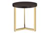 Harper End Table in Espresso & Gold, Image 1