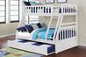 Hayden Bunk Bed w/ Trundle in White, Twin/Full, Image 1