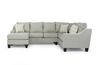 Lucy Tux Sofa Chaise Sectional in Linen, Left Facing, Image 2