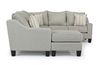 Lucy Tux Sofa Chaise Sectional in Linen, Left Facing, Image 3