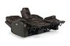 Malibu 3 Power Wireless Console Loveseat in Chocolate Leather, Image 4