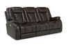 Malibu 3 Power Sofa in Chocolate Leather, Image 1
