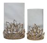 Pascal Candleholders in Antique Gold, Set of 2, Image 1