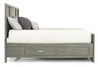Ontario Panel Bed w/ Storage in Gray, Queen, Image 3