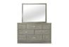 Ontario Panel Bed w/ Storage, Dresser, Mirror & Nightstand in Gray, Eastern King, Image 7