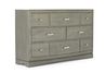 Ontario Panel Bed w/ Storage, Dresser, Mirror & Nightstand in Gray, Eastern King, Image 5