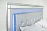 Valentino Panel Bed in Silver, Queen, Image 4