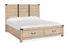 Pine Hill Panel Bed w/ Storage in Oat, Eastern King, Image 1