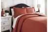 Raleda Coverlet in Orange, Eastern King, Image 2