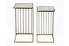 Alder & Tweed Retro Nesting Accent Table in Marble, Set of 2, Image 1