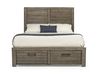 Ruff Hewn Panel Bed w/ Storage in Gray, California King, Image 2