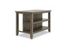 Stone Kitchen Island in Light Gray, Image 1