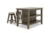 Stone Kitchen Island in Light Gray, Image 4