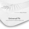 Malouf Microfiber Sheets in White, Eastern King, Image 3