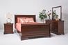 Versailles Sleigh Bed, Dresser & Mirror in Merlot, California King, Image 1