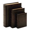Vintage Leather Book Boxes, Set of 3, Image 1